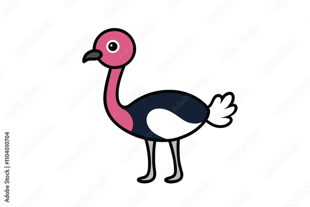 ostrich isolated on white ostrich isolated on white