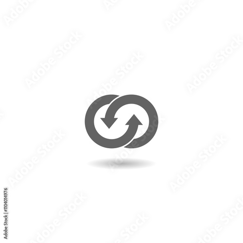 Free Download Direction arrows for transfer sync icon with shadow - GFXLoad