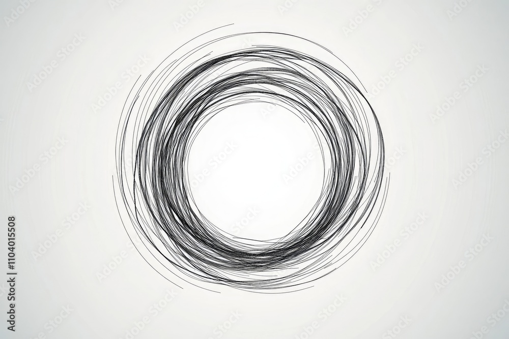 Abstract Circular Line Art Design Composition Abstract Circular Line Art Design Composition