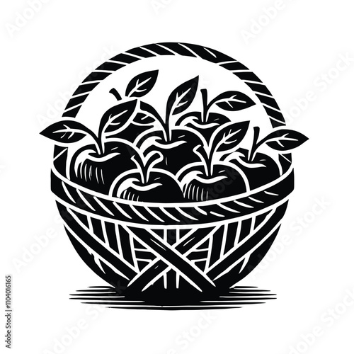 Harvest Basket with Apples
