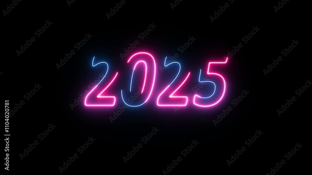 2025 happy new year 2025 animated text new year.