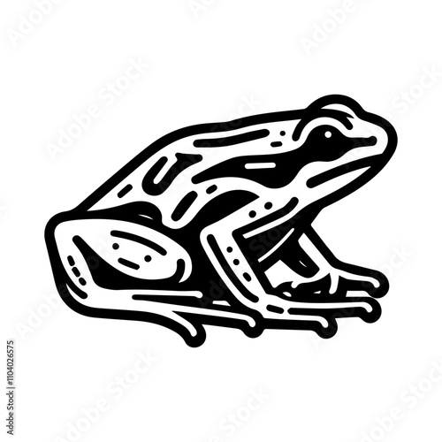 Simple Vector Icon of a Cauca Poison Frog – Logo Design Illustration