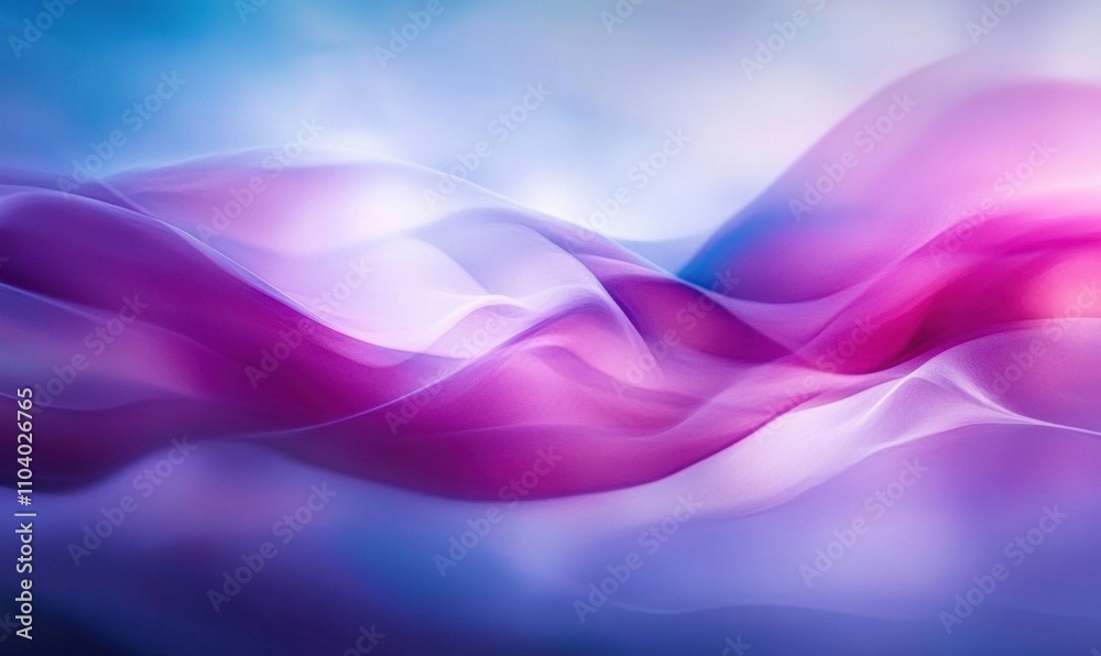 Abstract Flowing Waves in Soft Purple and Blue Hues Abstract Flowing Waves in Soft Purple and Blue Hues