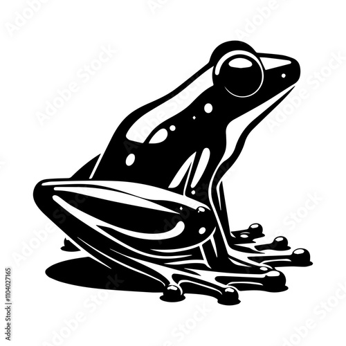 Simple Vector Icon of a Glass Frogs – Logo Design Illustration