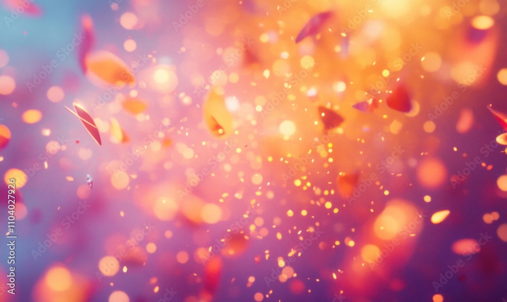 Abstract Glowing Particles in Motion Abstract Glowing Particles in Motion