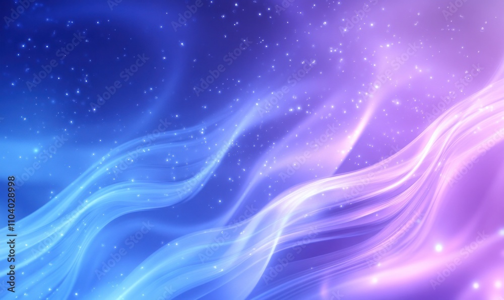 Ethereal Abstract Background with Flowing Purple and Blue Lights Ethereal Abstract Background with Flowing Purple and Blue Lights