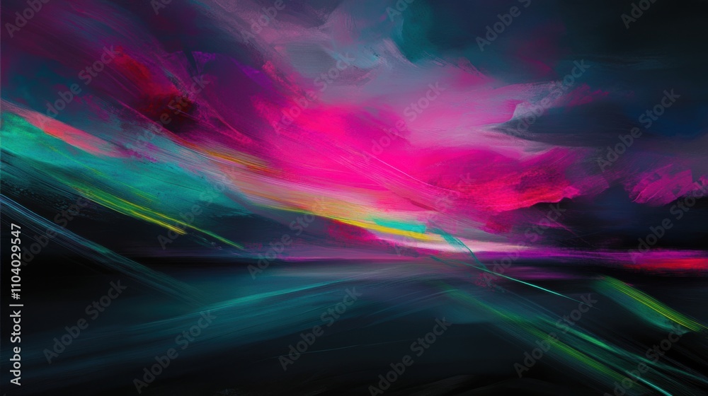 Pulsing neon bands in vivid pink, cyan, and lime green streak across a dark horizon, blending into faint, glowing clouds. The dynamic design evokes the vibrant heartbeat of a futuristic city. Pulsing neon bands in vivid pink, cyan, and lime green streak across a dark horizon, blending into faint, glowing clouds. The dynamic design evokes the vibrant heartbeat of a futuristic city.
