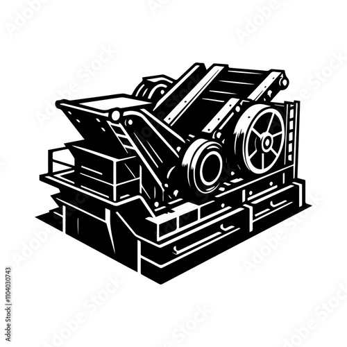 Simple Vector Icon of a Crushers – Logo Design Illustration