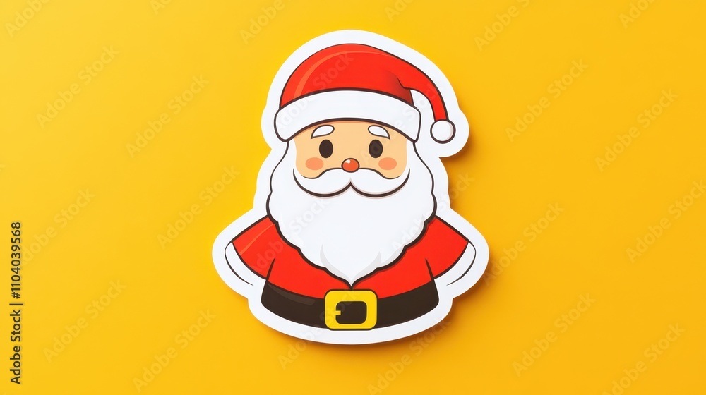Simplistic and charming Saint Nicholas sticker design with vibrant colors and festive appeal. Simplistic and charming Saint Nicholas sticker design with vibrant colors and festive appeal.