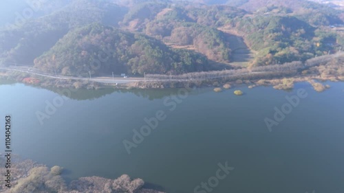Wallpaper Mural Beautiful scenery of Boseong River in Boseong, Jeollanam-do, background shot with a drone in the morning Torontodigital.ca