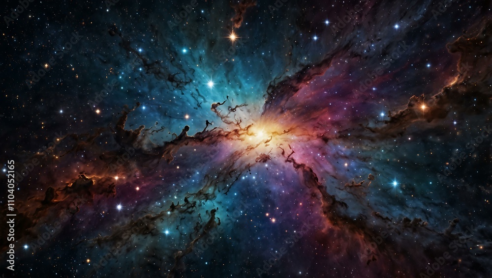A vibrant cosmic tapestry of glimmering stars.