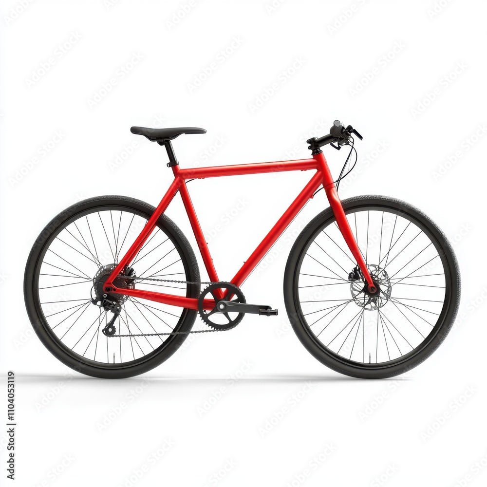 red bicycle isolated on a pure white background red bicycle isolated on a pure white background