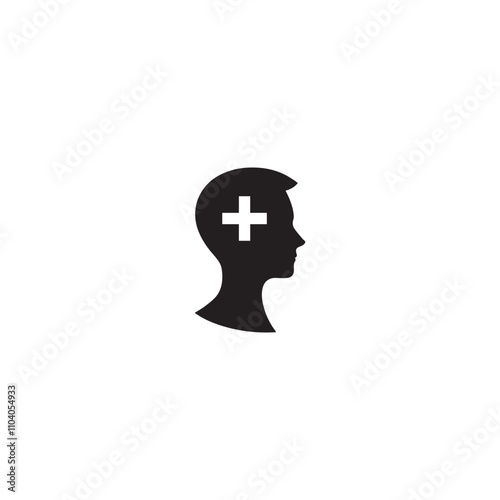 Add user vector flat icon. Person profile with plus symbol. vector illustration
