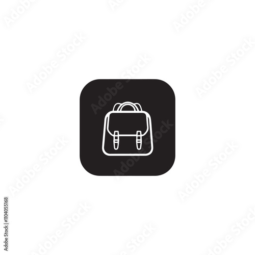 Bag  icon. Black bag icon on white background.