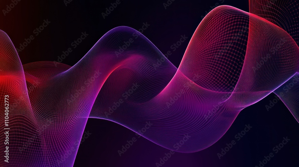 Fototapeta premium Abstract waves of vibrant colors creating a dynamic visual flow.