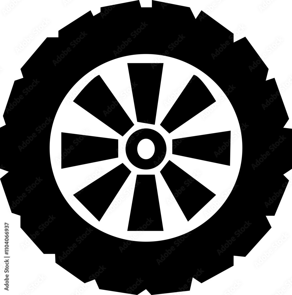 Obraz premium car wheel velg icon, bus, truck, van, wheel set
