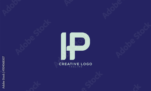 HP IP Abstract initial monogram letter alphabet logo design