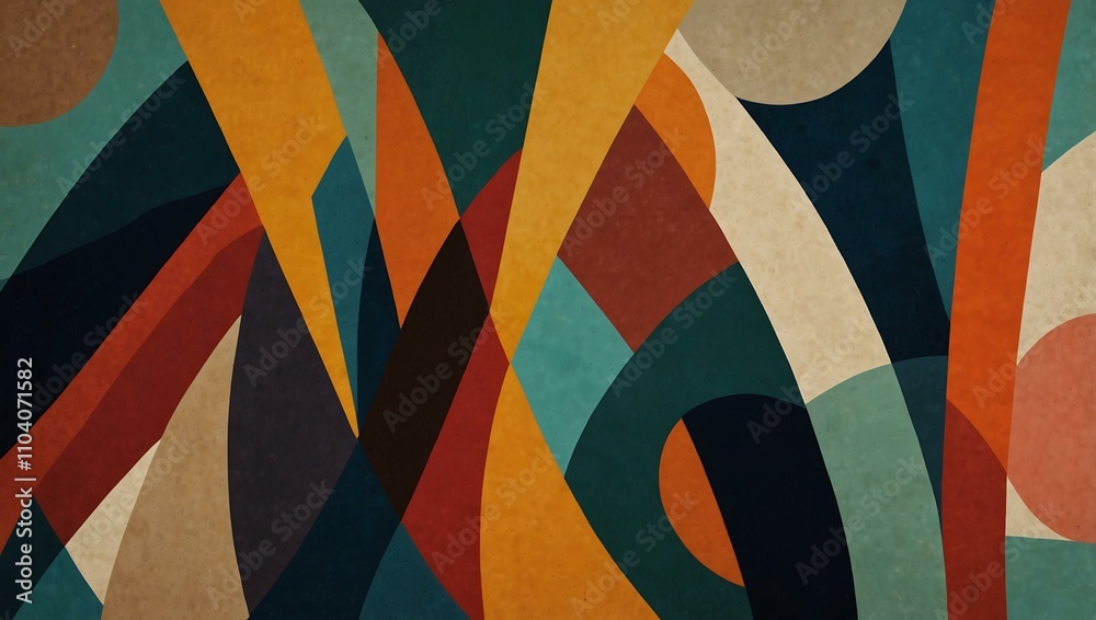 Abstract art with overlapping shapes and colors. Abstract art with overlapping shapes and colors.