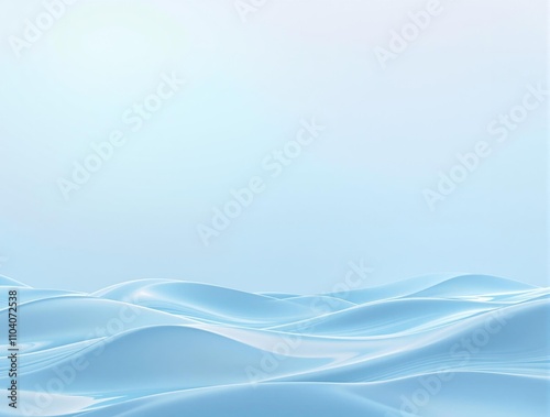 Calming blue wave background with a subtle gradient effect and rounded edges, blue wave, abstract pattern, serene atmosphere