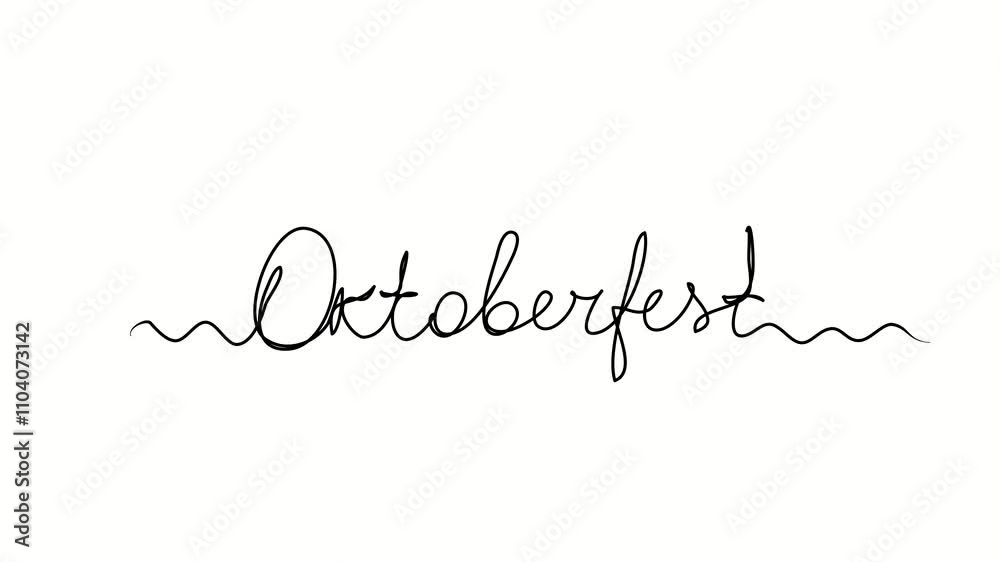 Oktoberfest text. One line drawing doodle hand drawn. Video 4k object illustration, minimalism hand drawn sketch design modern new Oktoberfest text. One line drawing doodle hand drawn. Video 4k object illustration, minimalism hand drawn sketch design modern new