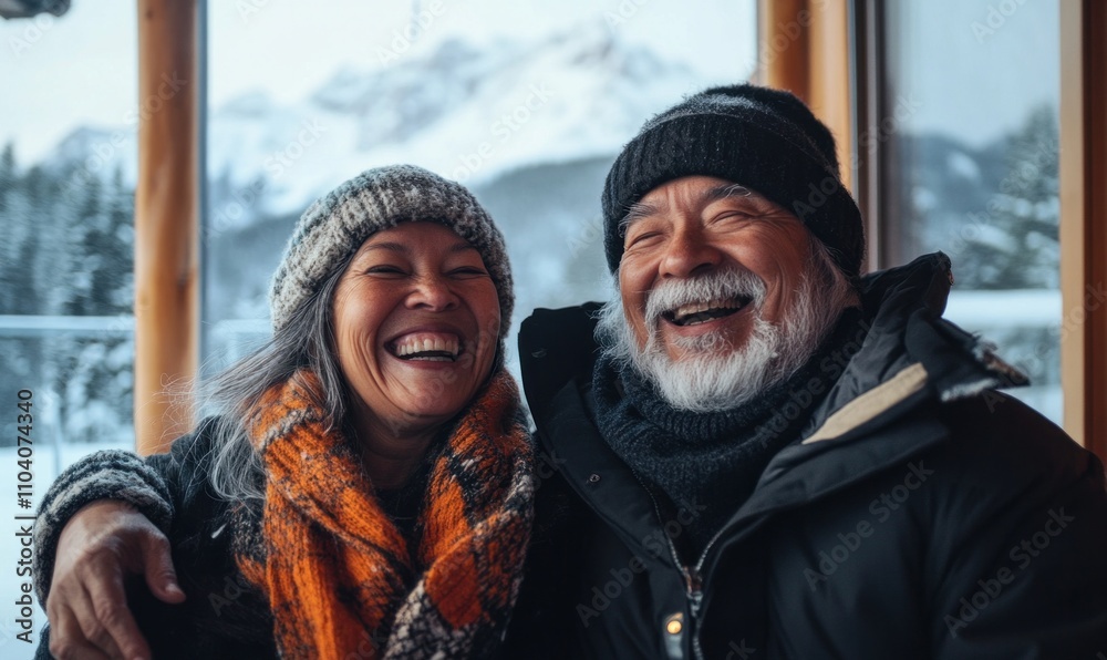 Senior Couple Enjoying Winter Vacation Together Senior Couple Enjoying Winter Vacation Together