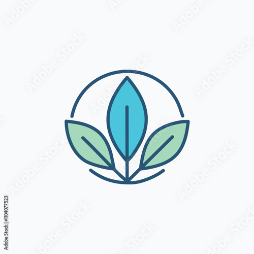Nature's growth emblem. Three leaves symbolize growth, eco, and health.  Represents harmony and natural progress.