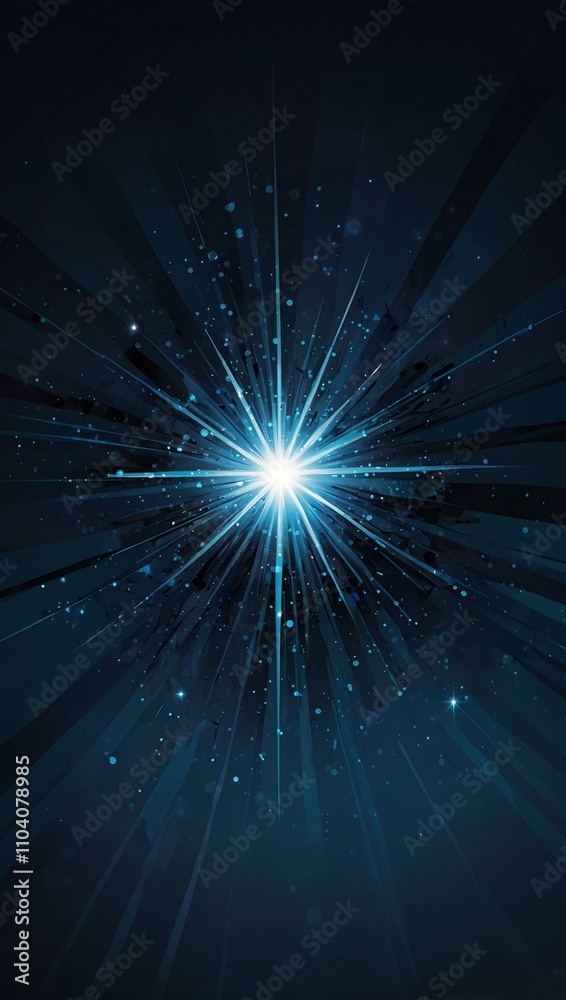 Naklejka premium Abstract blue background with an explosive star design.