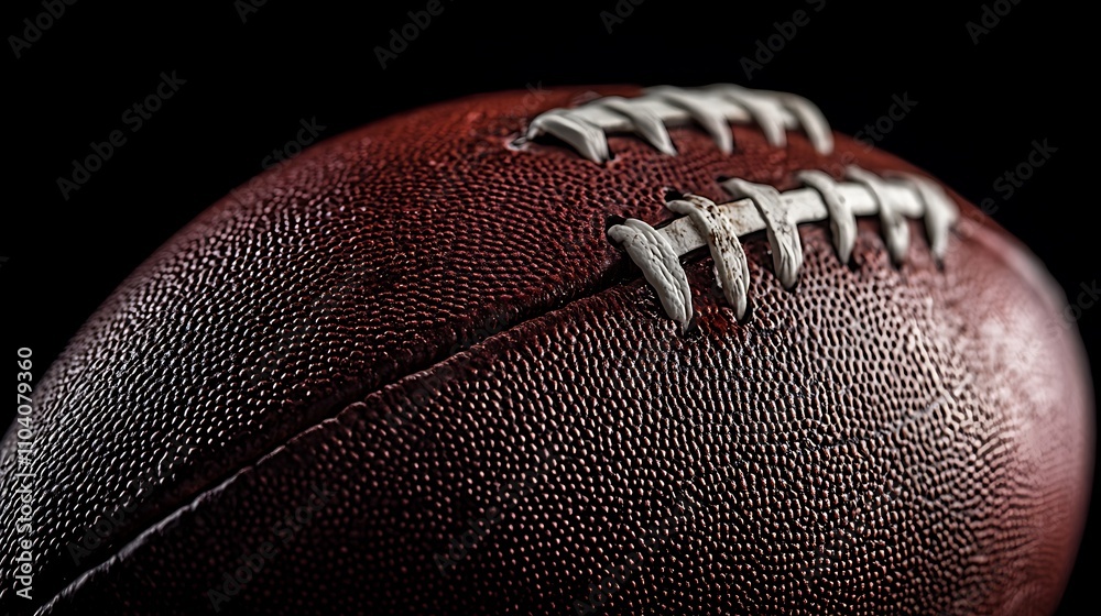 American red football against a black background American red football against a black background