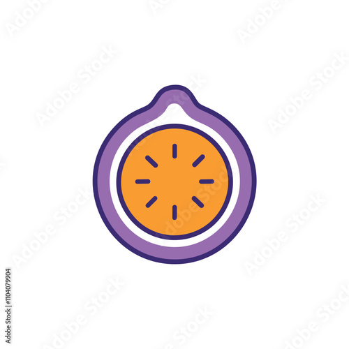 Fresh fig icon. Juicy fig illustration, vibrant colors. Represents sweetness and nature's bounty.