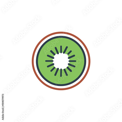 Fresh kiwi slice. Juicy kiwi fruit, vibrant green, symbolizes health and freshness. Perfect for healthy eating concepts.