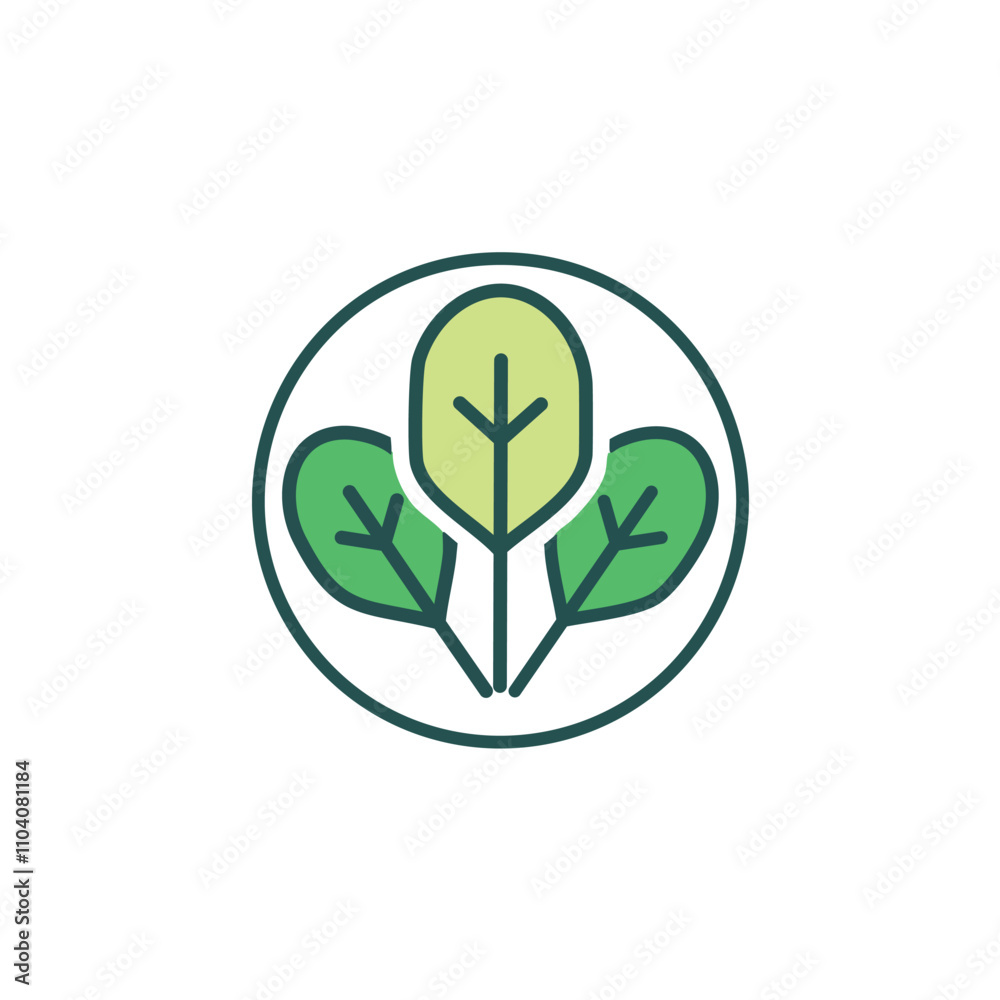 Green leaves nature emblem. Eco friendly symbol, growth, spring, freshness, and purity. Represents natural life. Green leaves nature emblem. Eco friendly symbol, growth, spring, freshness, and purity. Represents natural life.