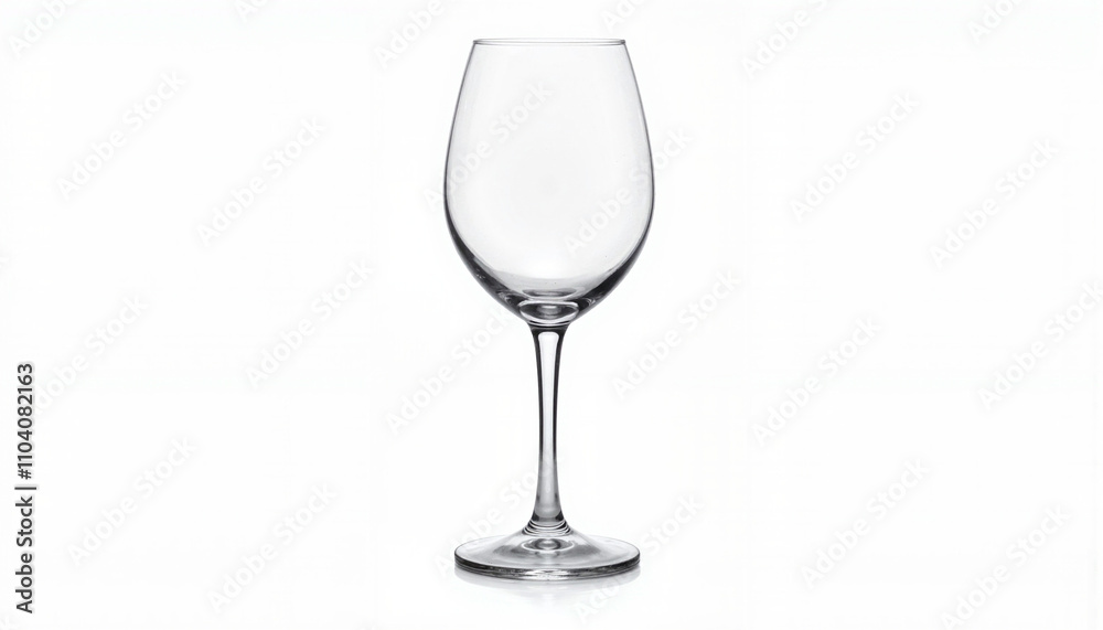 Isolated item on white background of a clear wine glass Isolated item on white background of a clear wine glass