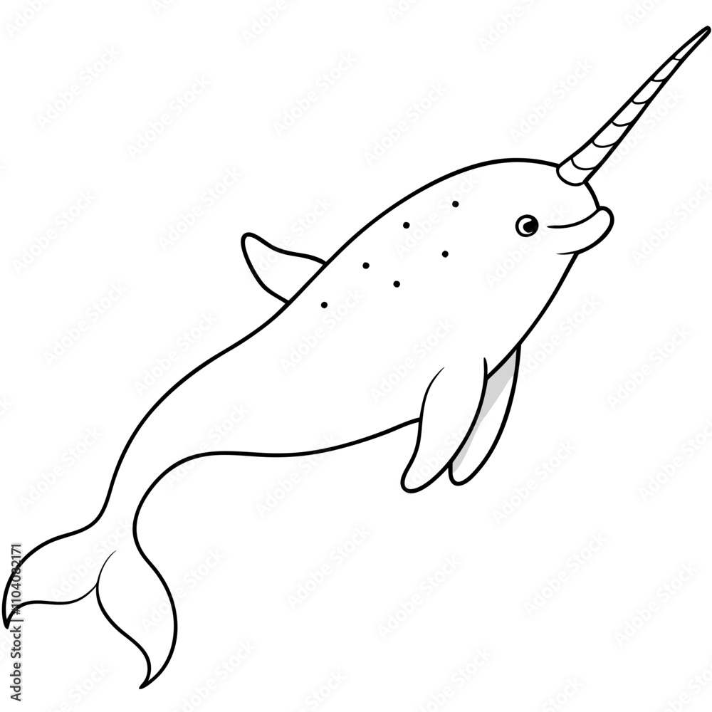 narwhal on white narwhal on white