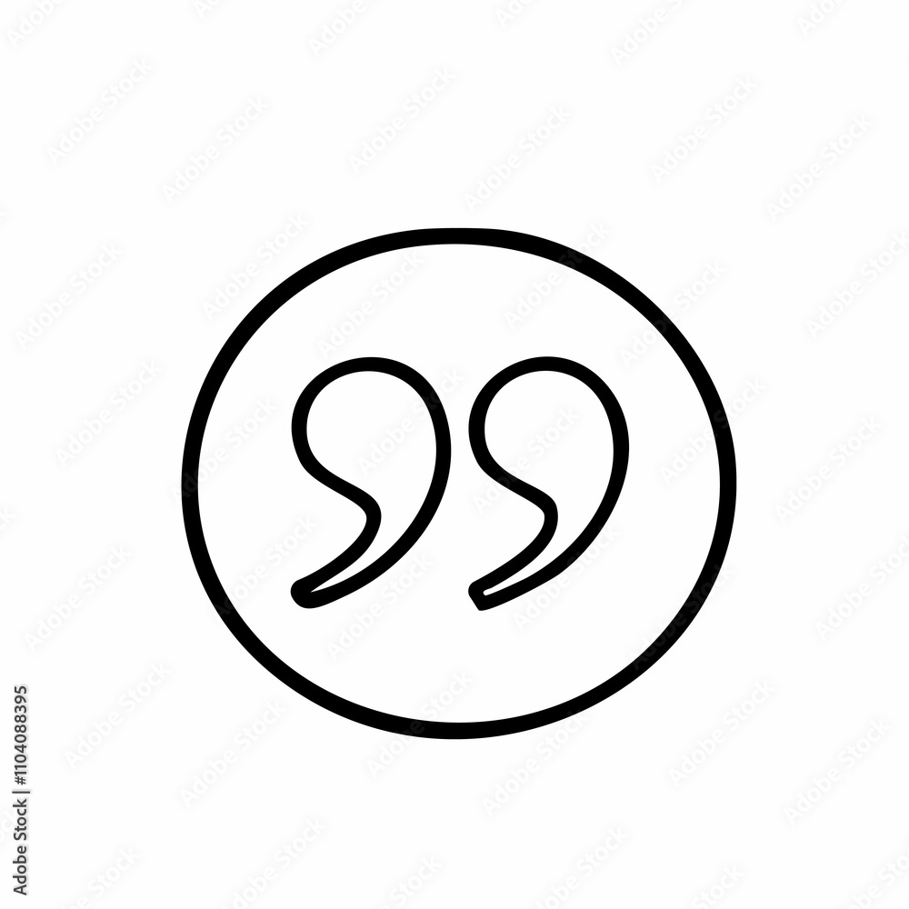 Obraz premium Quotation Marks Icon - Quote, Text, and Citation Symbol in Solid Black