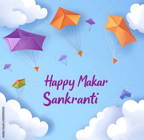 Happy Makar Sankranti Festival Background