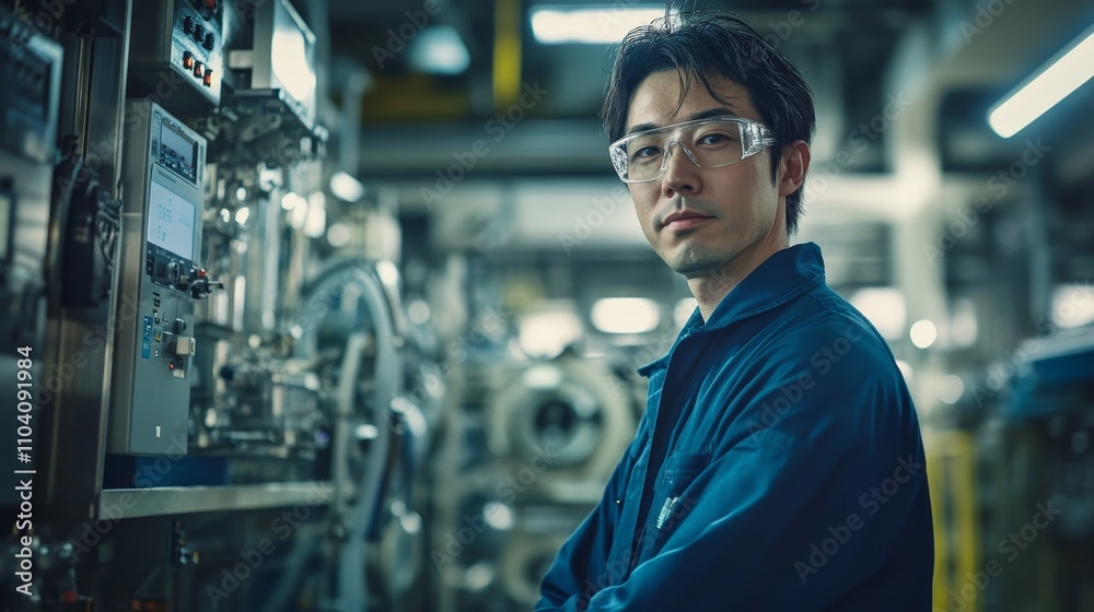 Japanese engineer in Tokyo focused on hightech machinery innovation Japanese engineer in Tokyo focused on hightech machinery innovation