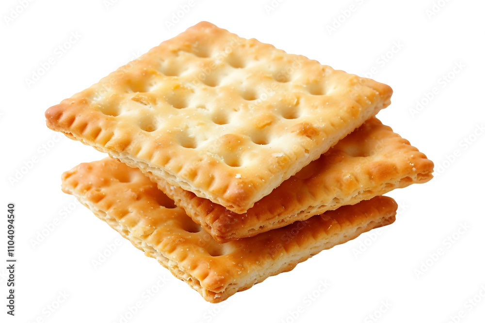 Perfect butter cracker for snacking isolated on transparent background Perfect butter cracker for snacking isolated on transparent background