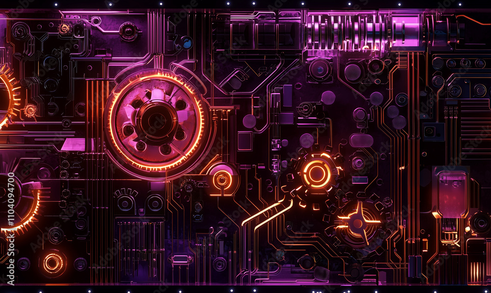 Dynamic circuit board design futuristic technology digital art abstract composition close-up view innovation concept Dynamic circuit board design futuristic technology digital art abstract composition close-up view innovation concept