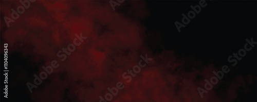 Mysterious Red Vapor and Mist Floating Over a Black Canvas, Creating a Deep and Enigmatic Ambience
