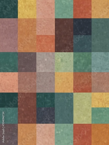 Abstract geometric pattern with pastel squares.