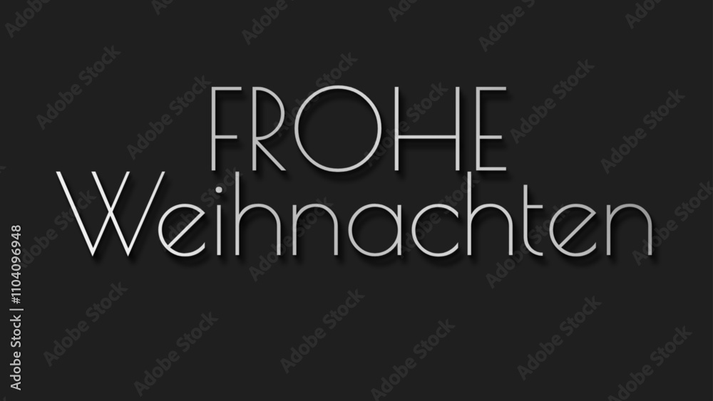 German Christmas Greeting Typography. Merry Christmas in German greeting holiday card German Christmas Greeting Typography. Merry Christmas in German greeting holiday card