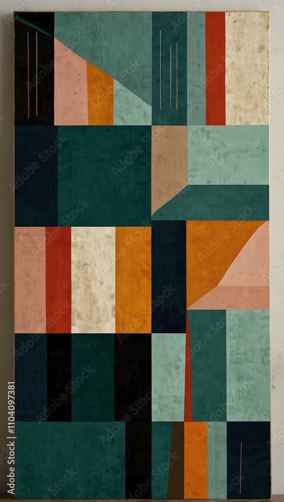 Fototapeta premium Abstract geometric wall art.