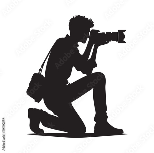 Photographer silhouette vector illustration