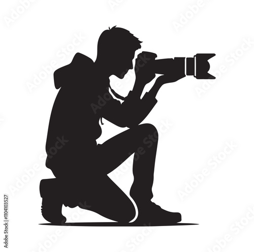 Photographer silhouette vector illustration
