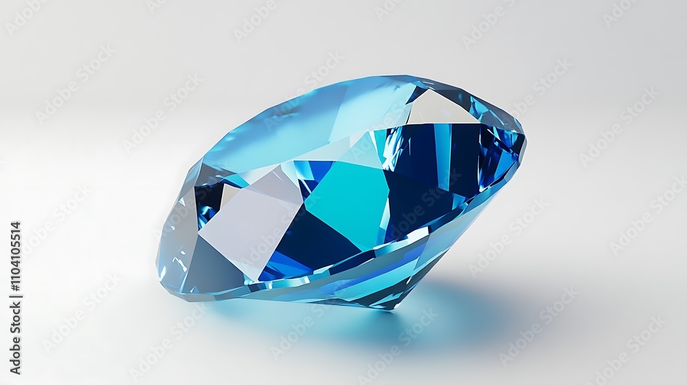 Blue diamond against on white background Blue diamond against on white background