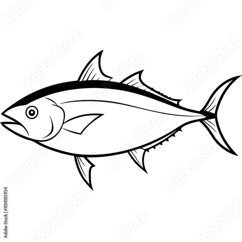 tuna fish isolated on white background