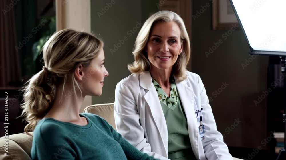 Dietitian offering care and encouragement to grateful client Dietitian offering care and encouragement to grateful client