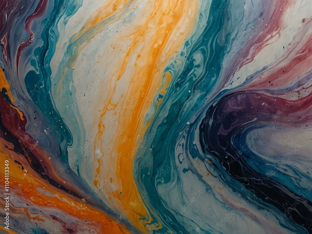 Abstract marble art with flowing translucent colors. Abstract marble art with flowing translucent colors.