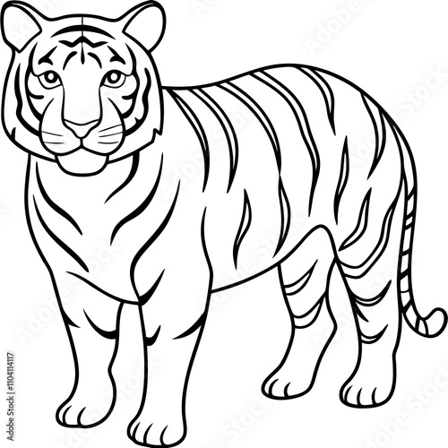 illustration of cartoon tiger