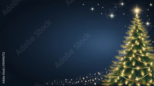 Sophisticated Nocturnal Background with Christmas Lights
